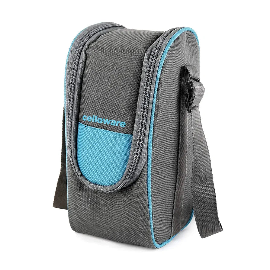 CELLO Steelox Stainless Steel Lunch Box Set of 4 with Bag , Blue | Tiffin Box with Jacket | Leakproof | Easy to Carry | Ideal for Office, School, College